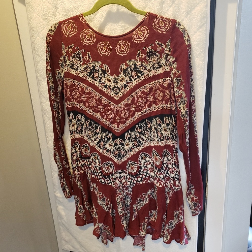 Printed tunic blouse